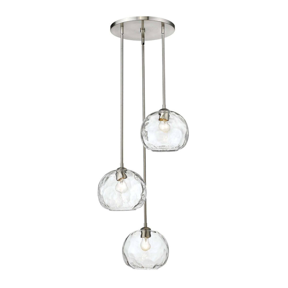 Chloe 3 Light Chandelier Brushed Nickel