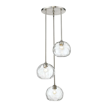 Chloe 3 Light Chandelier Brushed Nickel