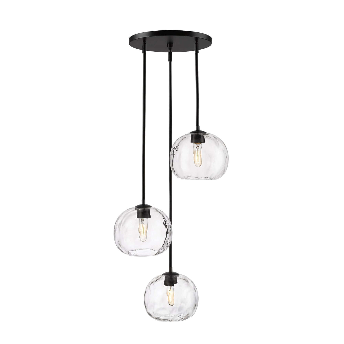 Chloe 3 Light Chandelier Matte Black