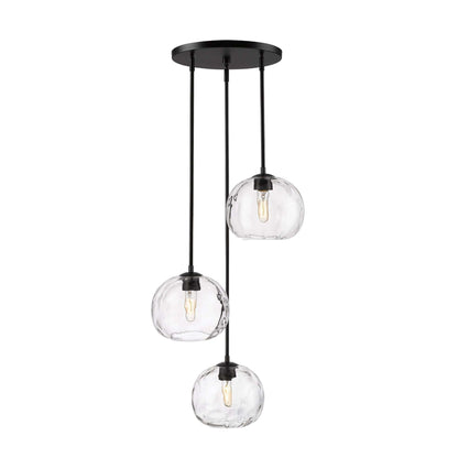 Chloe 3 Light Chandelier Matte Black