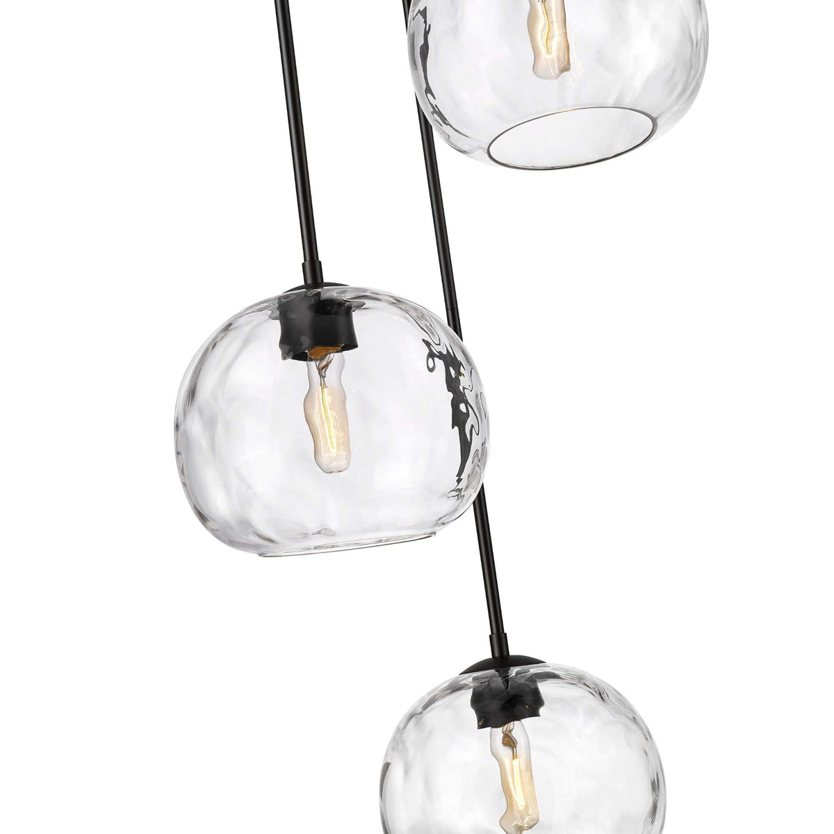 Chloe 3 Light Chandelier Matte Black