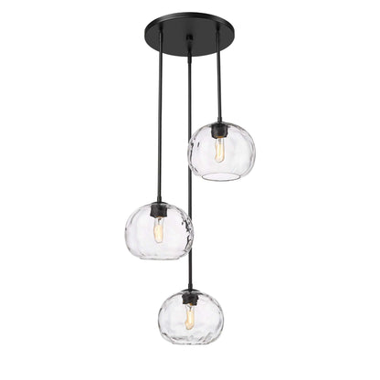 Chloe 3 Light Chandelier Matte Black