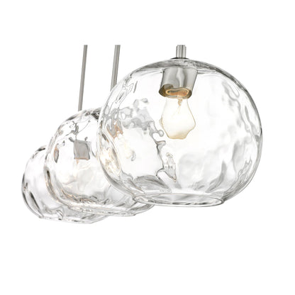 Chloe 3 Light Linear Chandelier Brushed Nickel