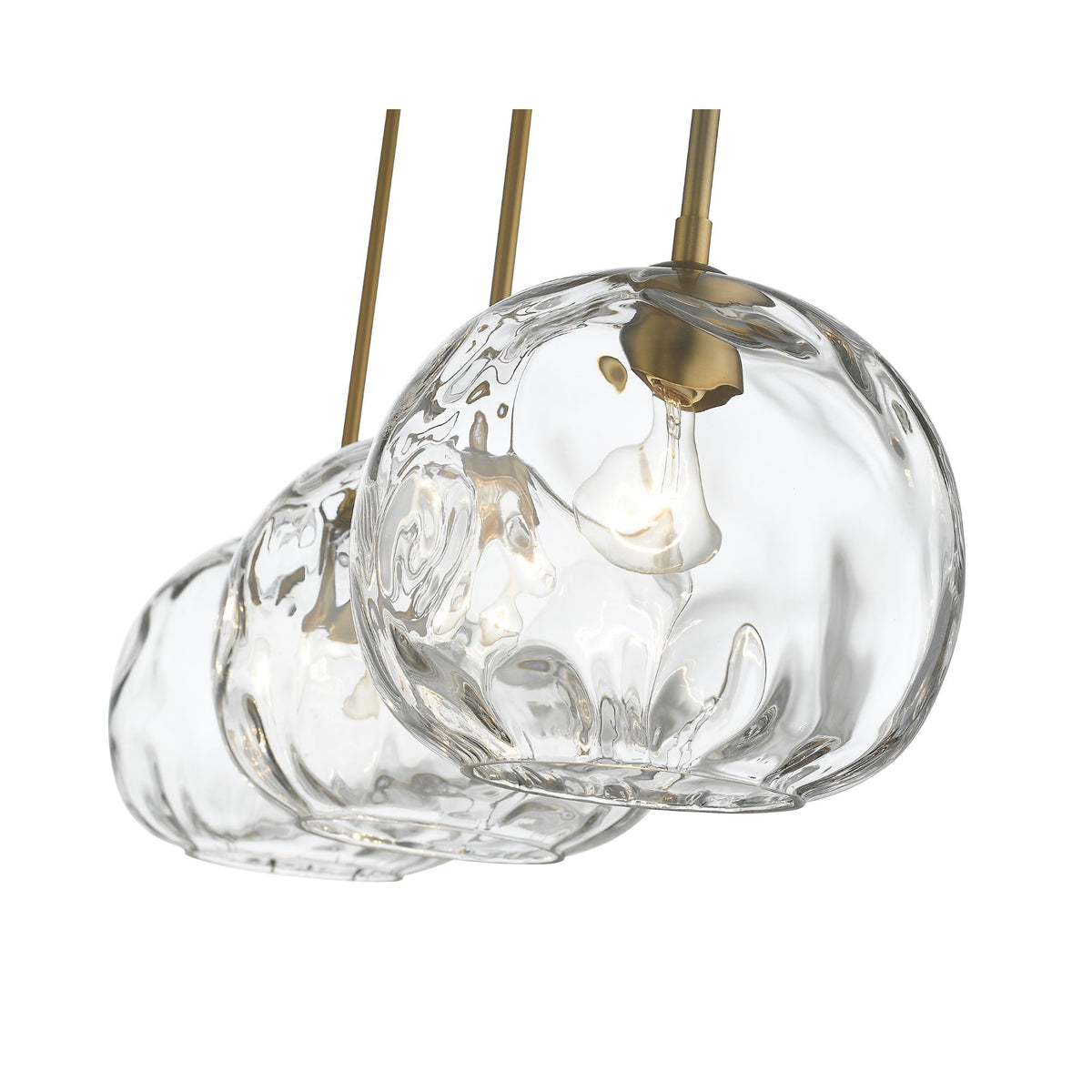 Chloe 3 Light Linear Chandelier Olde Brass