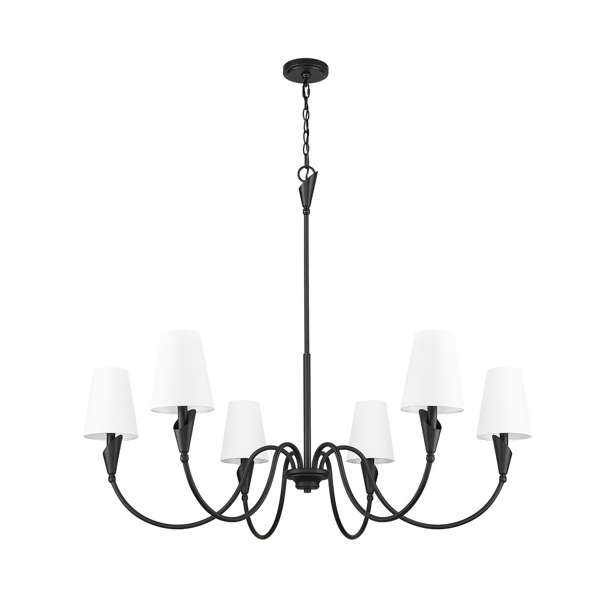Claudelle 6 Light Chandelier Matte Black