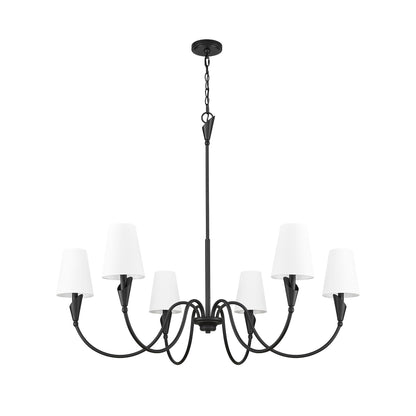 Claudelle 6 Light Chandelier Matte Black