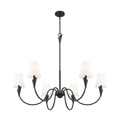 Claudelle 6 Light Chandelier Matte Black