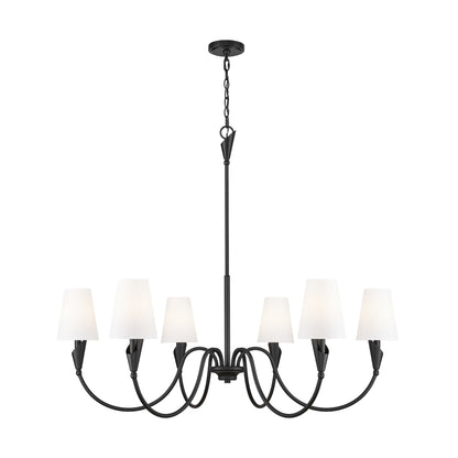 Claudelle 6 Light Chandelier Matte Black