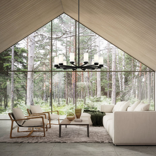Danica 12 Light Chandelier Matte Black