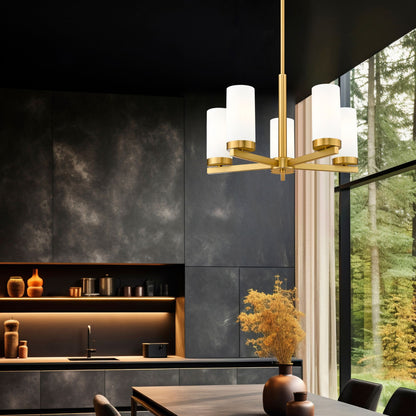 Danica 5 Light Chandelier Modern Gold