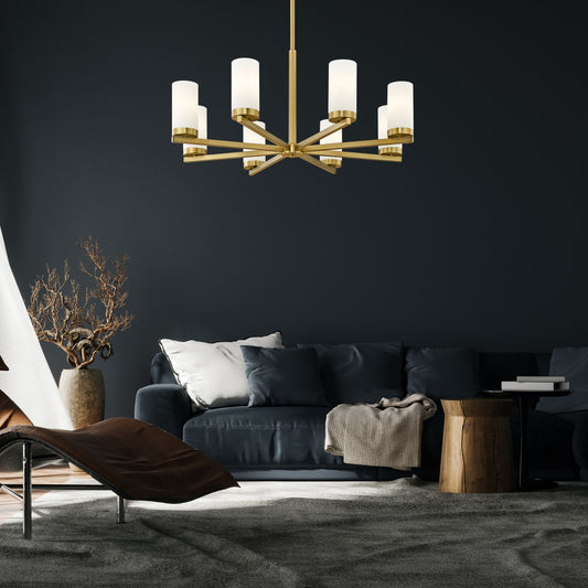 Danica 8 Light Chandelier Modern Gold