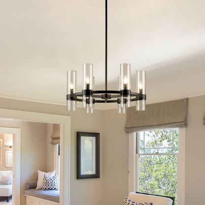 Datus 6 Light Chandelier Matte Black