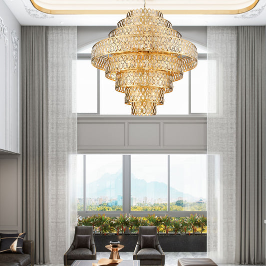 Dealey 25 Light Chandelier Heirloom Brass