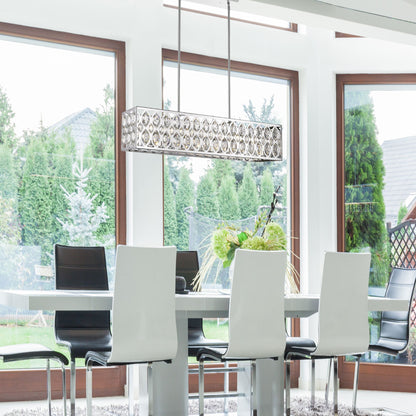 Dealey 7 Light Linear Chandelier Chrome