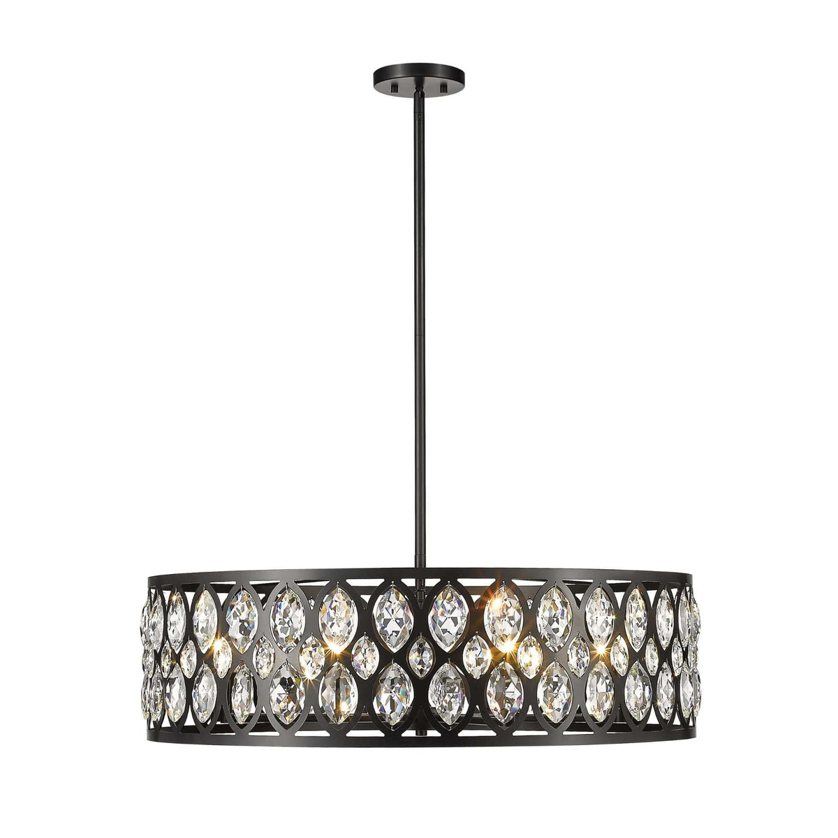 Dealey 8 Light Chandelier Matte Black