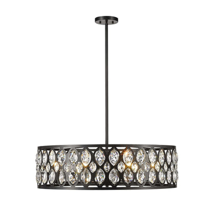 Dealey 8 Light Chandelier Matte Black