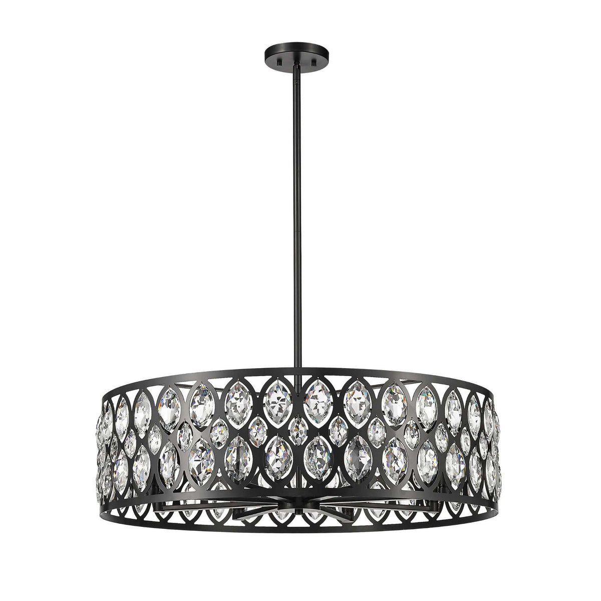 Dealey 8 Light Chandelier Matte Black