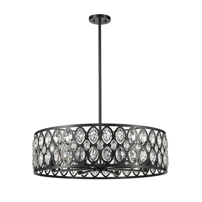 Dealey 8 Light Chandelier Matte Black