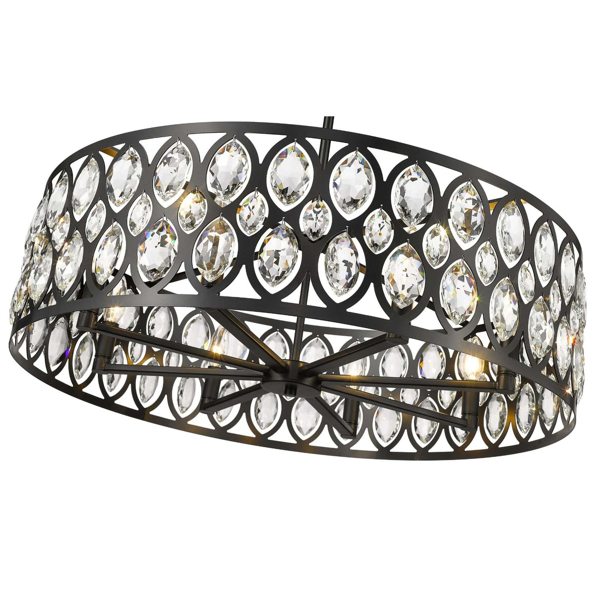 Dealey 8 Light Chandelier Matte Black