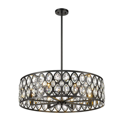 Dealey 8 Light Chandelier Matte Black