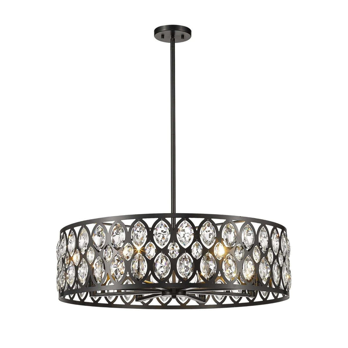 Dealey 8 Light Chandelier Matte Black