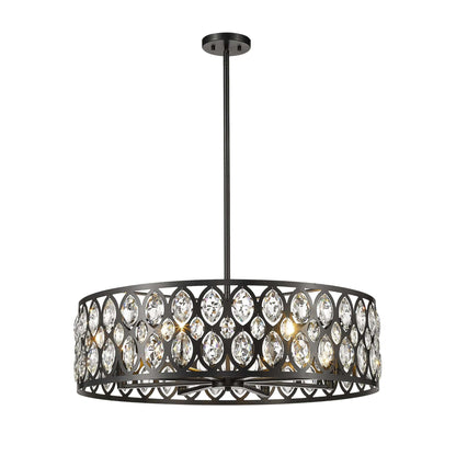 Dealey 8 Light Chandelier Matte Black