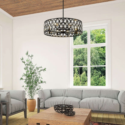 Dealey 8 Light Chandelier Matte Black