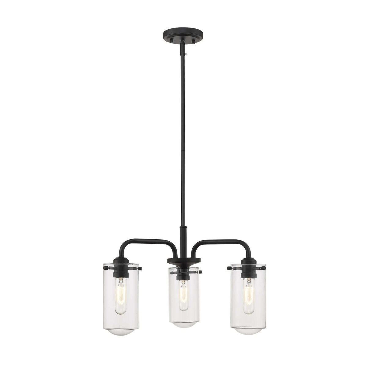 Delaney 3 Light Chandelier Matte Black