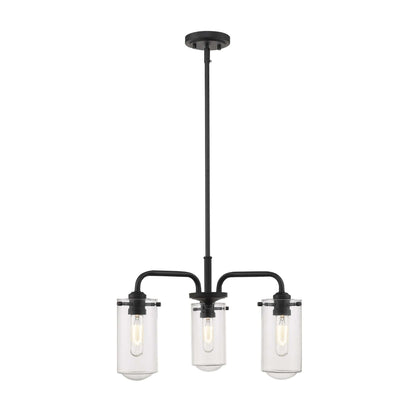 Delaney 3 Light Chandelier Matte Black