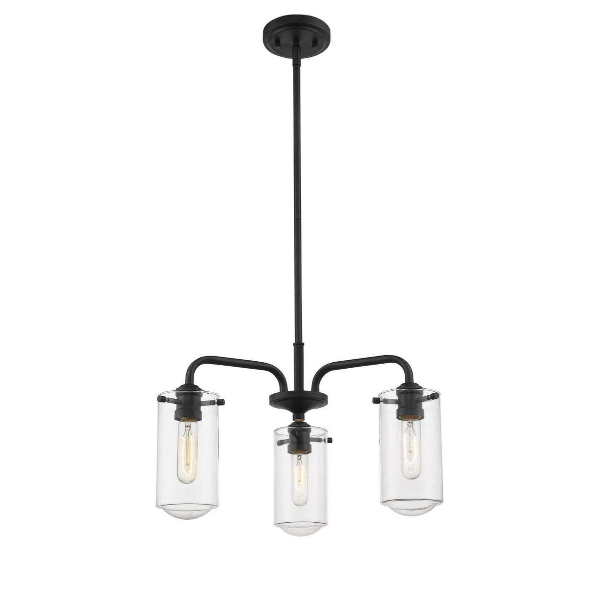 Delaney 3 Light Chandelier Matte Black