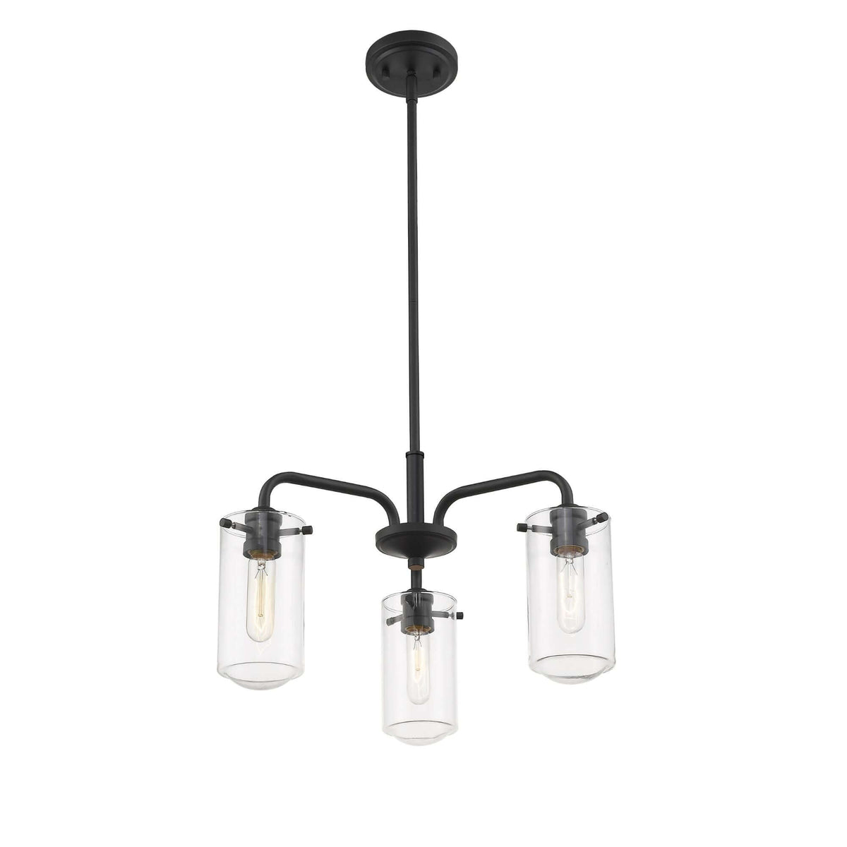Delaney 3 Light Chandelier Matte Black