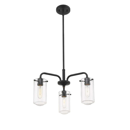 Delaney 3 Light Chandelier Matte Black