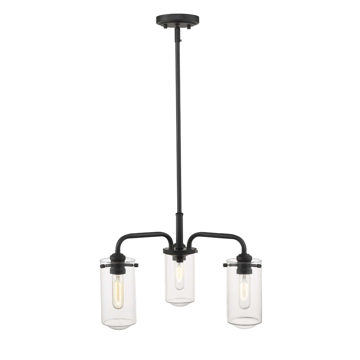Delaney 3 Light Chandelier Matte Black