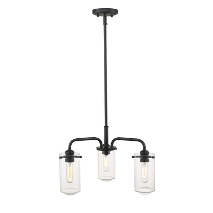 Delaney 3 Light Chandelier Matte Black