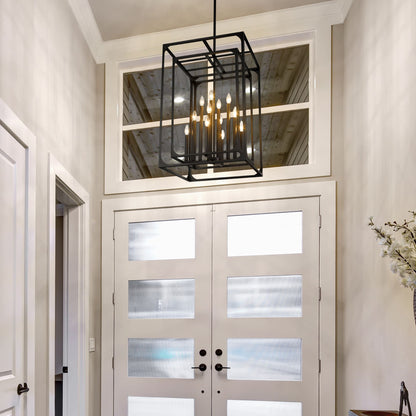 Easton 12 Light Chandelier Matte Black