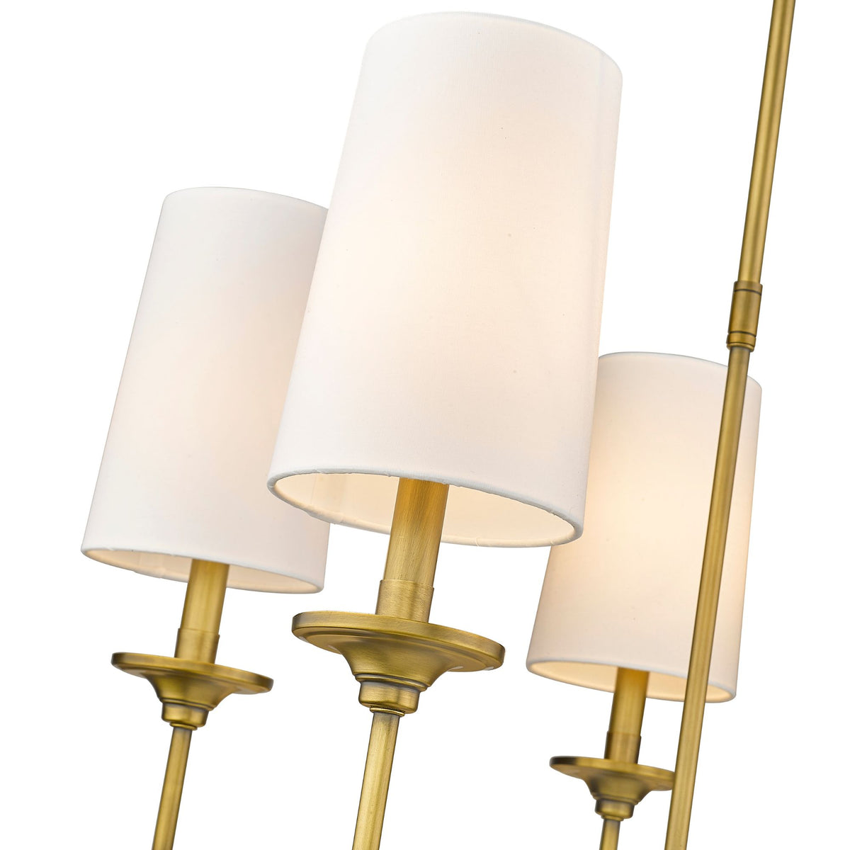 Emily 5 Light Chandelier Rubbed Brass