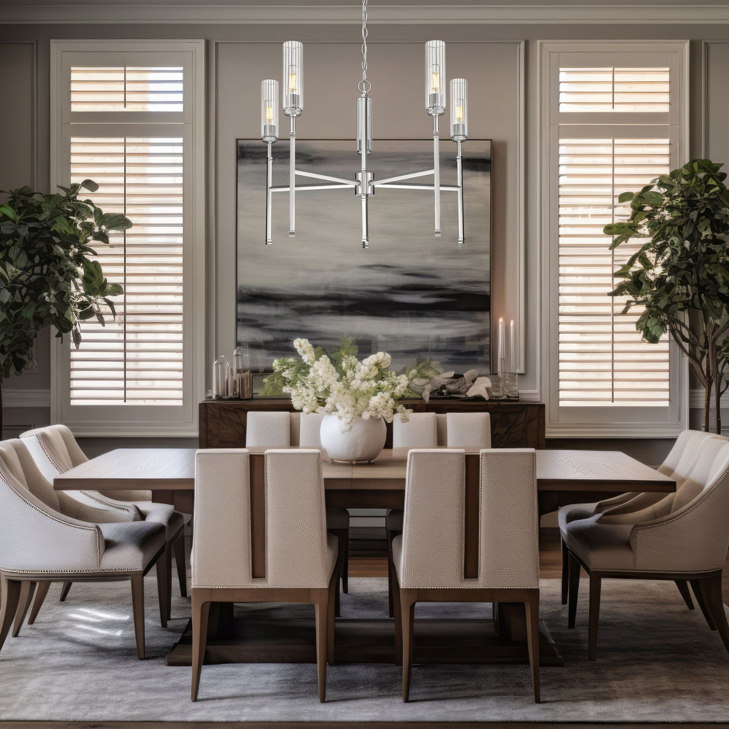 Esme 5 Light Chandelier Brushed Nickel