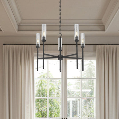 Esme 5 Light Chandelier Matte Black