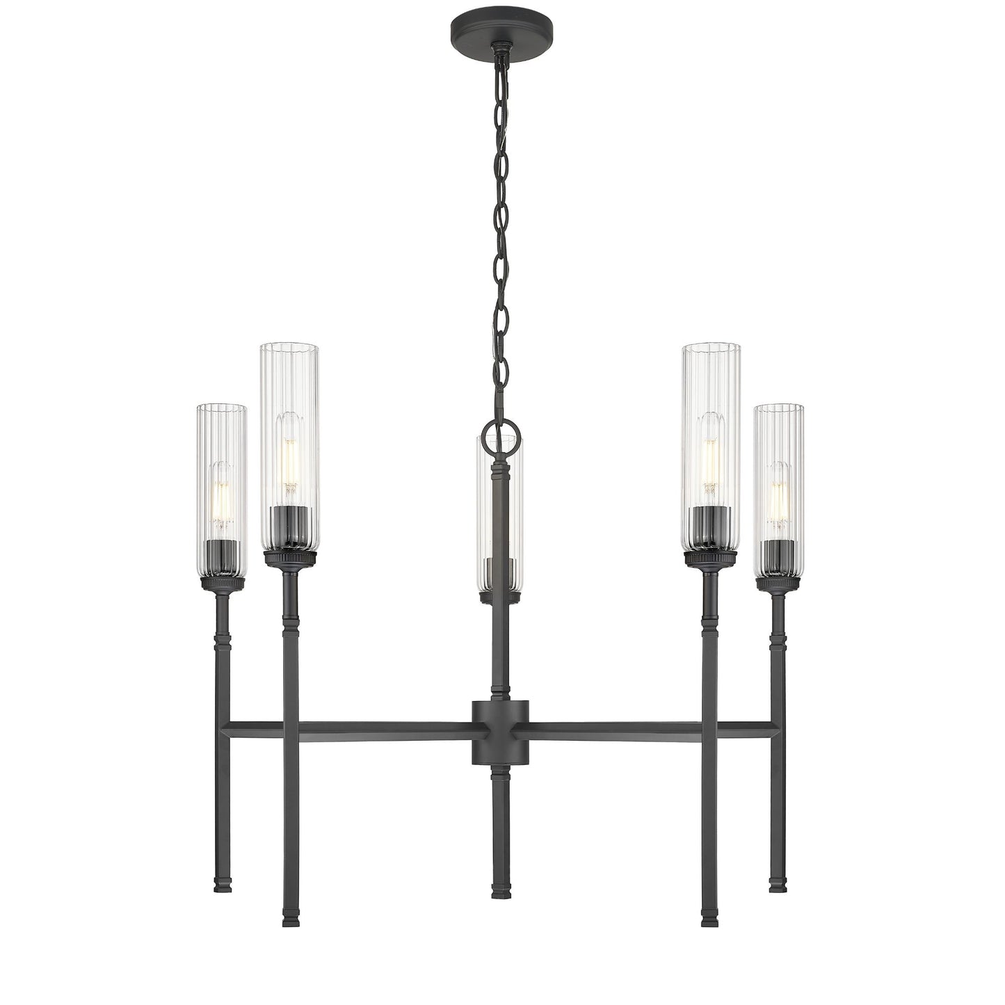 Esme 5 Light Chandelier Matte Black