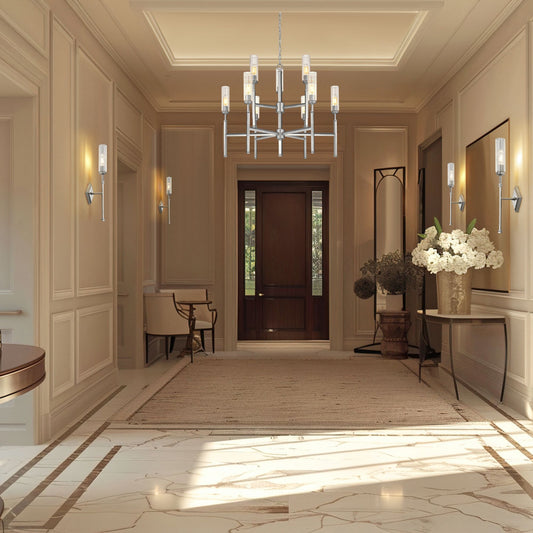 Esme 9 Light Chandelier Brushed Nickel