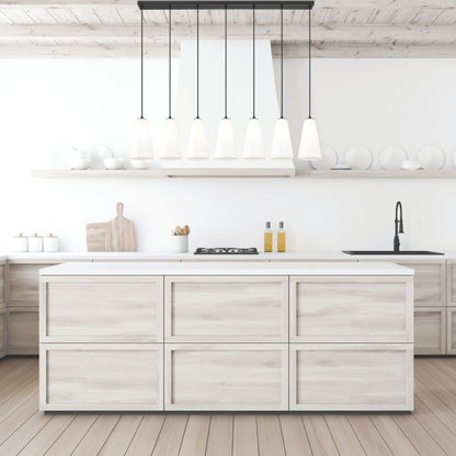 Farrell 7 Light Linear Chandelier Matte Black