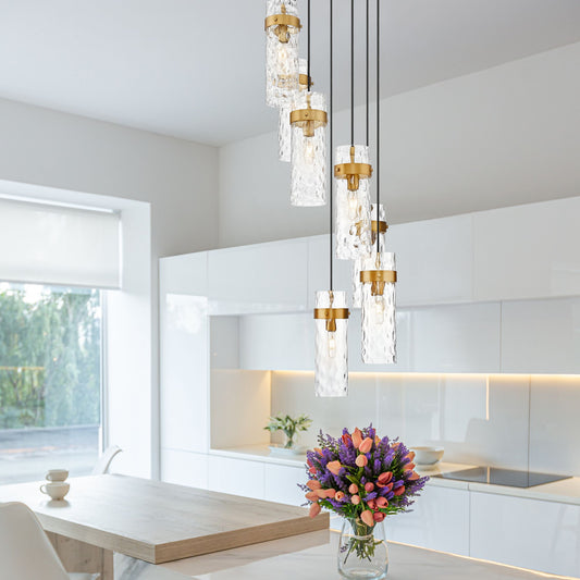 Fontaine 7 Light Chandelier Rubbed Brass