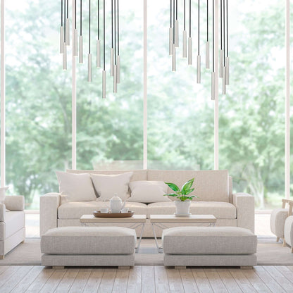 Forest LED 11 Light Chandelier Brushed Nickel