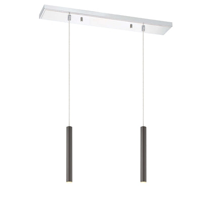 Forest LED 2 Light Linear Chandelier Chrome
