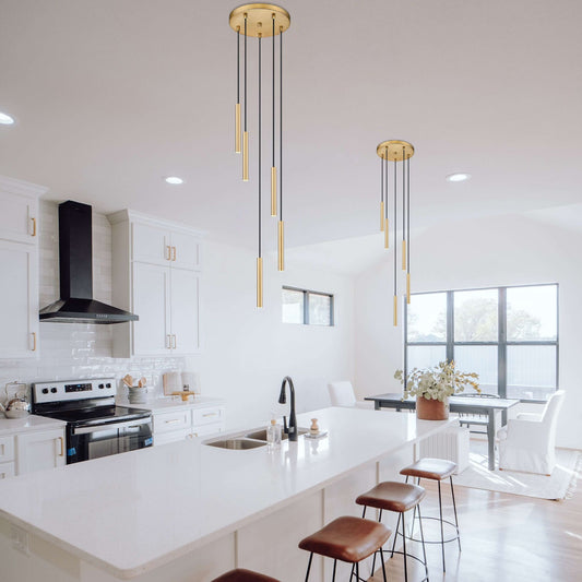 Forest LED 5 Light Chandelier Modern Gold