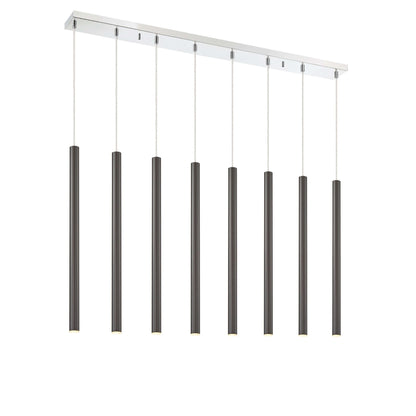 Forest LED 8 Light Linear Chandelier Chrome