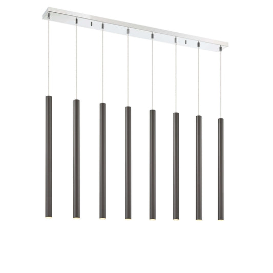 Forest LED 8 Light Linear Chandelier Chrome