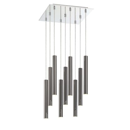 Forest LED 9 Light Chandelier Chrome