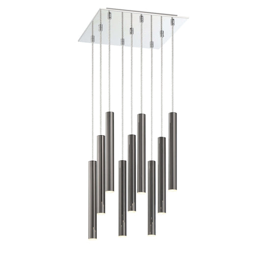 Forest LED 9 Light Chandelier Chrome