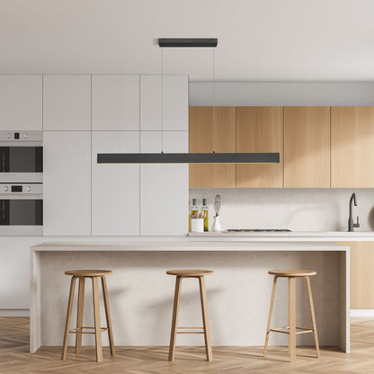 Hudson LED 1 Light Linear Chandelier Matte Black